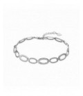 Pulsera de plata con malla alargada. - 2041245