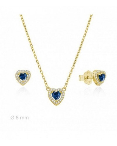 Conjunto de plata chapada en forma de corazón. - 2060027/Z