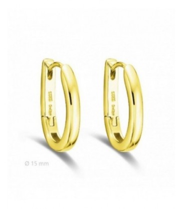 Arracades de plata xapada en forma d´aros ovalats. - 2140703/15