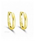 Pendientes de plata chapada en forma de aro ovalados. - 2140703/15