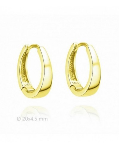 Pendientes de plata chapada en forma de aro. - 2140895/20