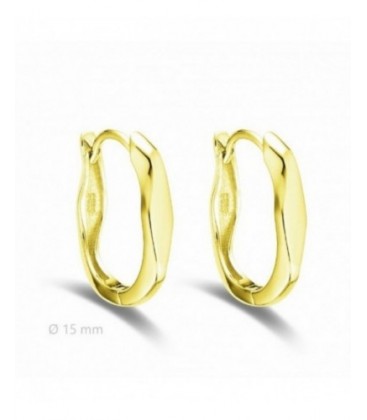 Arracades de plata xapada en forma d´aro irregular. - 2140899/15