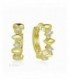 Arracades de plata xapada en forma d´aros amb circonites. - 2140905/Y