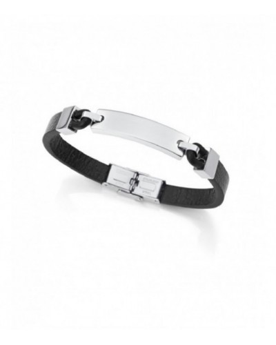 Pulsera Viceroy para hombre de acero y piel. - 15170P01011