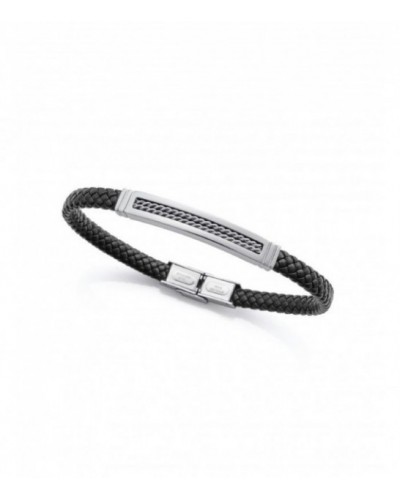 Pulsera Viceroy de acero y piel para hombre. - 15179P01010