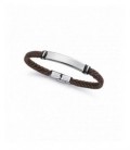 Pulsera Viceroy de acero y piel para hombre. - 15180P01011