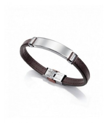 Pulsera Viceroy de acero y piel para hombre. - 6371P09011
