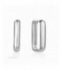 Pendientes de plata tipo aros rectangulares. - 2140896/25
