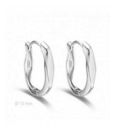 Pendientes plata tipo aros irregulares. - 2140898/15