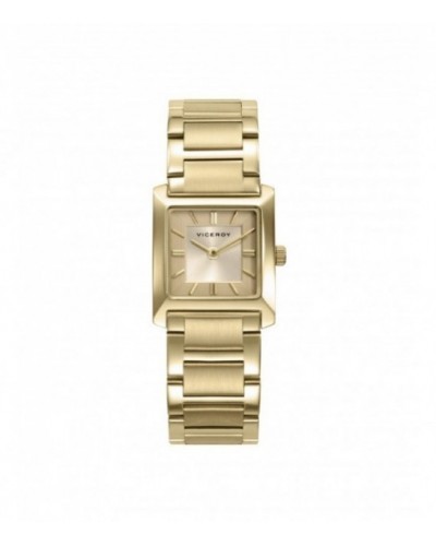 Reloj Viceroy para mujer acero  IP dorado cuadrado. - 41162-27