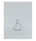 Colgante de oro blanco corazón. - P005713582