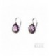 Pendientes plata gancho purpura. - ARRS004GP