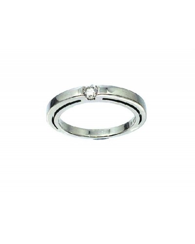 Anillo de oro blanco con un brillante. - 04-2389/BR.B