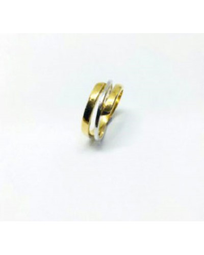 Anillo oro 18k bicolor. - 5985-1