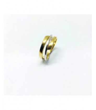 Anillo oro 18k bicolor. - 5985-1
