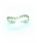 Anell d'or balnc i circonites. - M-925101
