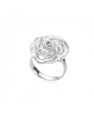 Anillo de plata con forma de rosa. - ANRM027