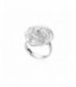 Anillo de plata con forma de rosa. - ANRM027