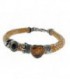 Pulsera de cuero y piedras. - 82BR455